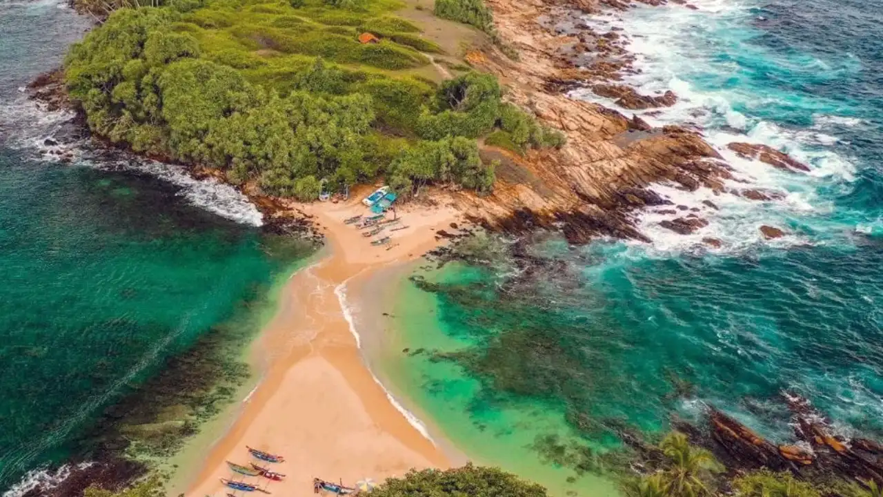 Blue Beach Island near Hiriketiya, Sri Lanka