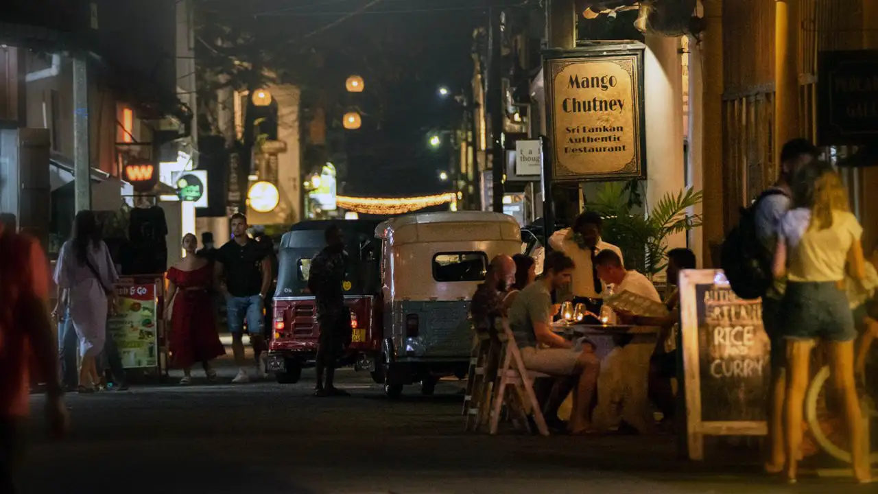 Boutique shopping and cafés in historic Galle Fort, Sri Lanka
