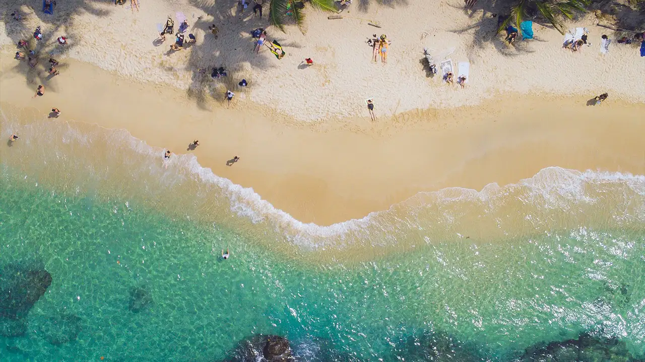 Unawatuna beach close to historic Galle Fort, Sri Lanka