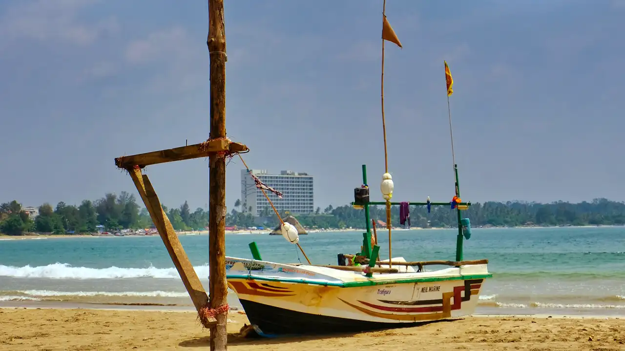 Weligama location near Mirissa and Sri Lanka’s southern coast