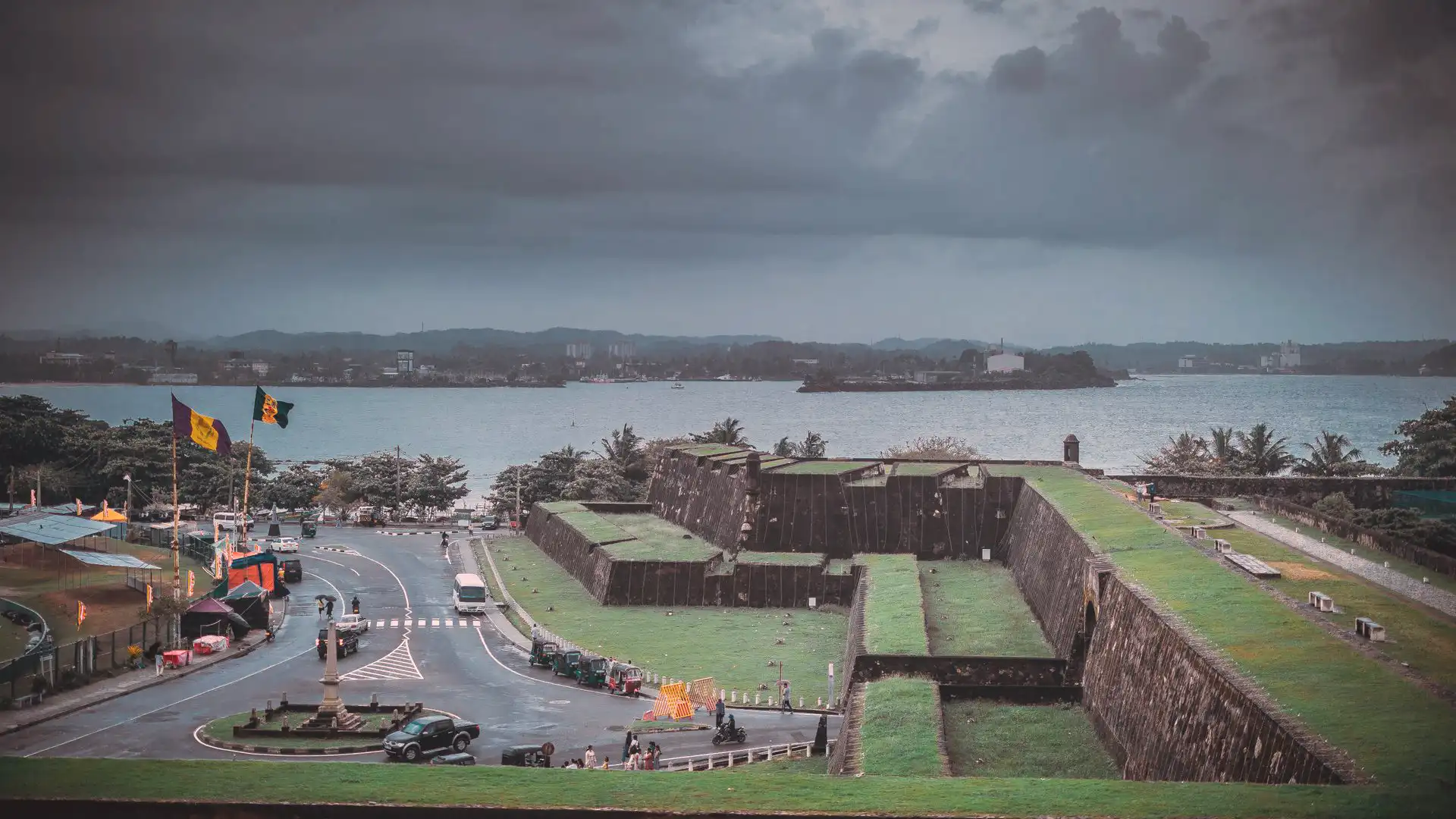 Galle Fort ramparts and lighthouse visited on the last day of a Sri Lanka family holiday