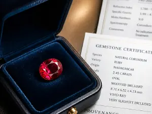 Sapphire gem buying and certification on