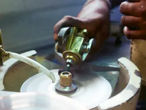 Traditional Sri Lankan gem cutting and lapidary workshop experience with skilled artisans