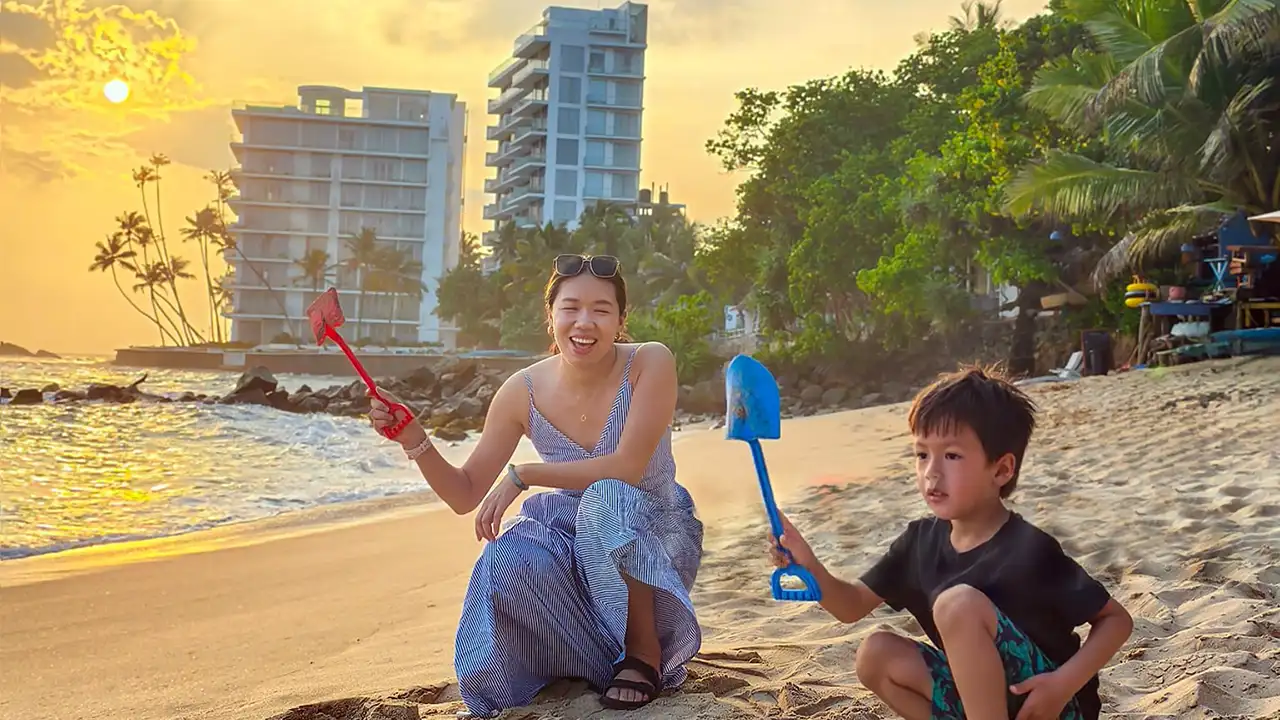 Luxury mother and son beach getaway in Sri Lanka