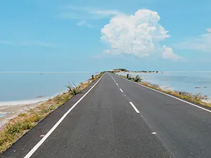 Wilpattu to Jaffna travel route in northern Sri Lanka